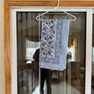 NWOT Julia Amory Blue and White Floral Pareo/Scarf